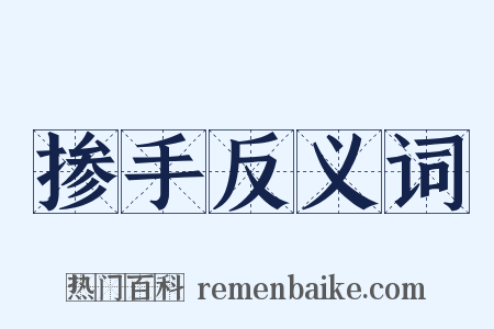 掺手反义词是什么意思的图片